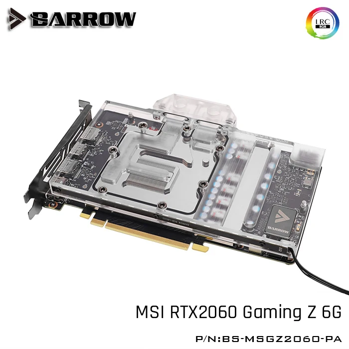 Барроу BS MSGZ2060 PA полное покрытие видеокарты водяного охлаждения блоков для MSI RTX2060