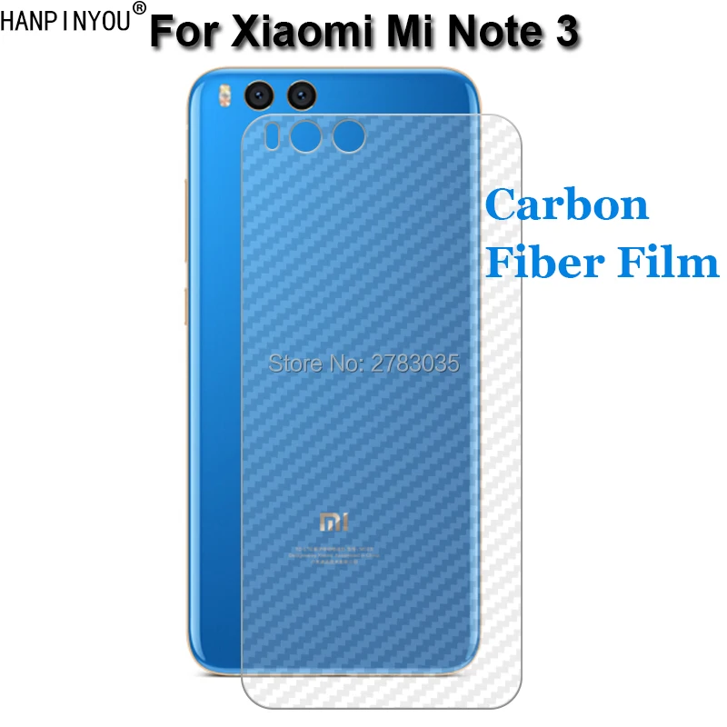 

For Xiaomi Mi Note 3 Note3 5.5" Durable 3D Anti-fingerprint Carbon Fiber Back Film Rear Screen Protector (Not Tempered Glass)