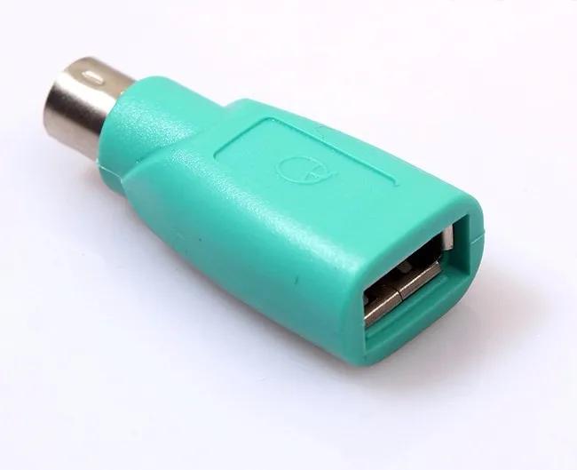 2 шт./лот зеленая Клавиатура Мышь PS2 PS/2 USB адаптер конвертер|Компьютерные кабели и