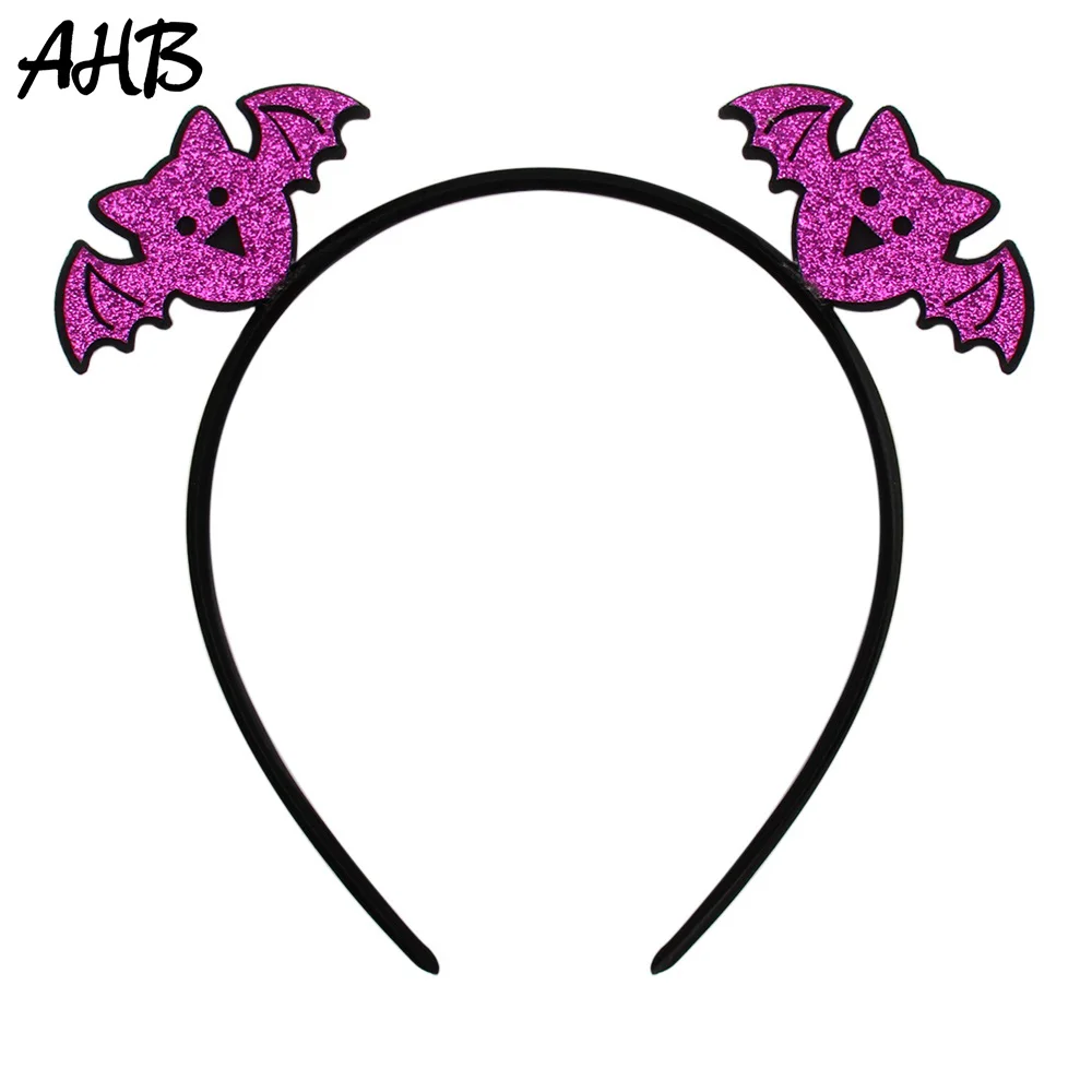 

AHB Halloween Hairband for Girls Handmade Funny Glitter Bat Mouse Ears Headband Party Gift Festival Kids Hair Accessories