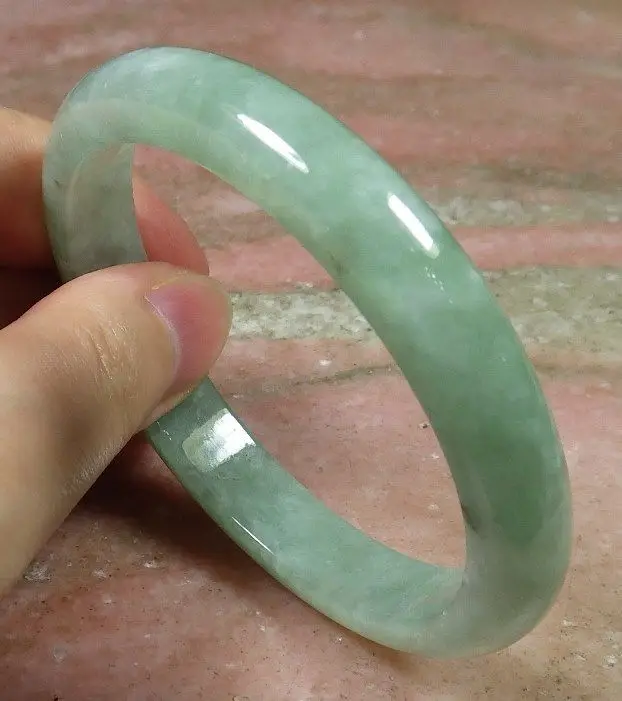 

Certified Green 100% Natural A stone stoneite Bangle Bracelet 57mm 420994
