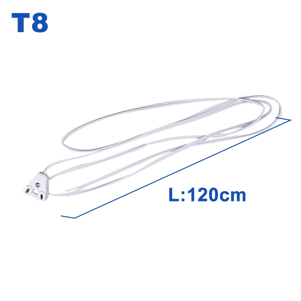 4 шт./партия T8 GU10 GU5.3 MR16 G4 держатель лампы T8 светильник Кепки соединительная линия 30 см 120 см лампа разъем кабель E27 E14 Керамика основание светильника - Цвет: T8 120CM