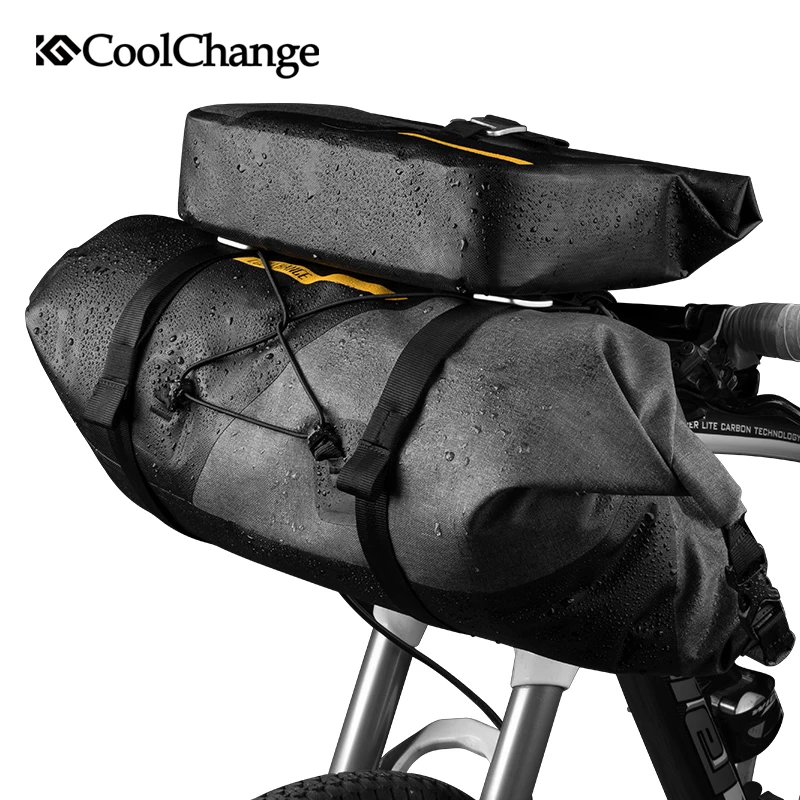 CoolChange Bike Bag Outdoor Waterproof Nylon Front Tube Handlebar Cycling Bag Large Capacity Sports Basket Bicycle Accessories CoolChange Bike Bag Outdoor Waterproof Nylon Front Tube Handlebar Cycling Bag Large Capacity Sports Basket Bicycle Accessories