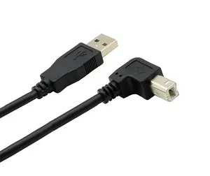 

USB 2.0 A Male to B Male Down Angled 90 Degree Printer Scanner Data Cable 1.5 m