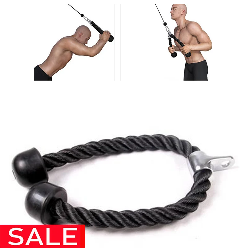

Tricep Rope Abdominal Crunches Cable Pull Down Laterals Biceps Muscle Training Fitness Body Building Gym Pull Rope
