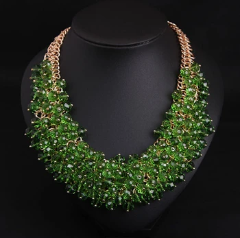 

Hot Sale European Luxury Hand-made Crystal Multi-layer Short Clavicle Necklace Women Fashion Exaggerated Brand Jewelry Wholesale