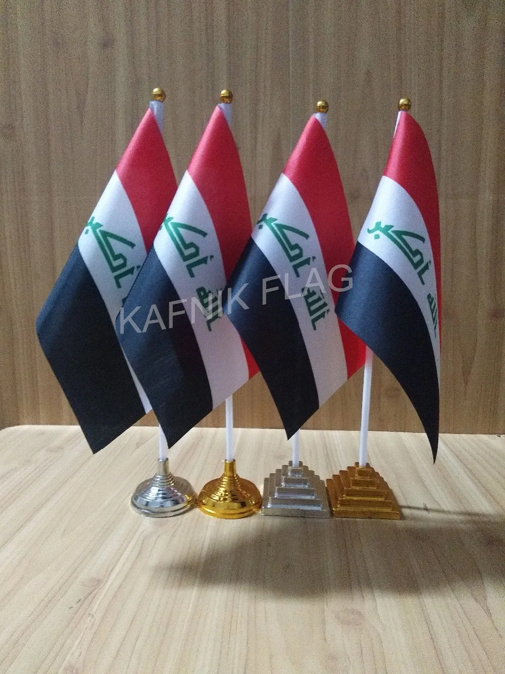 

KAFNIK,5/10pcs a lot Iraq table desk flag banner 14*21cm flag /Plastic flags or suction cups for your choice free shipping
