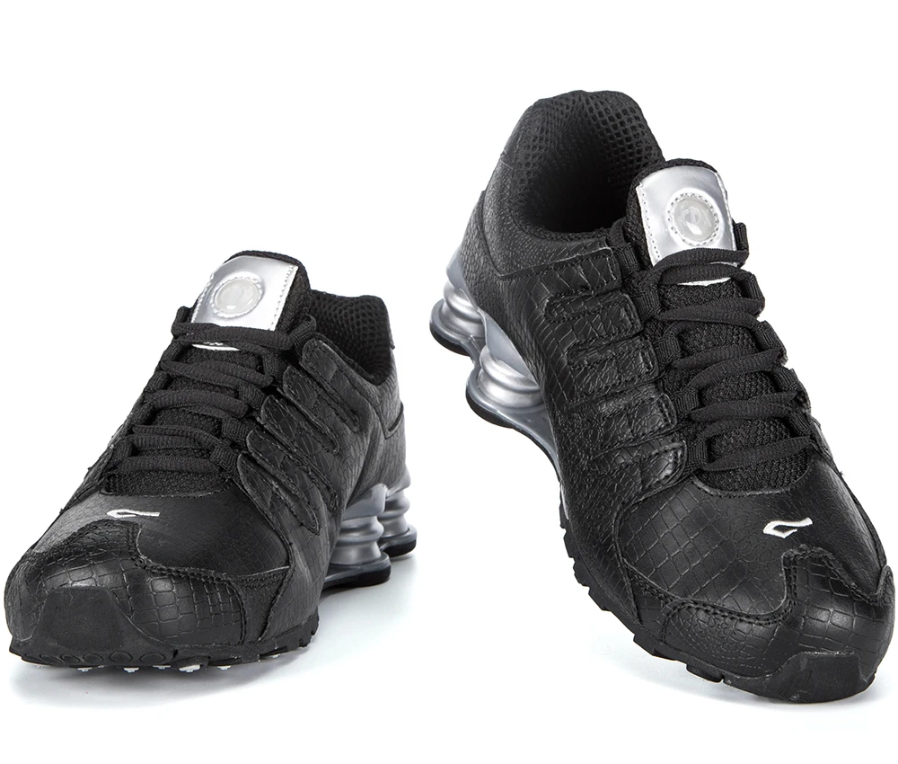 Мужские кожаные теннисные туфли CPX черные и белые из крокодиловой кожи