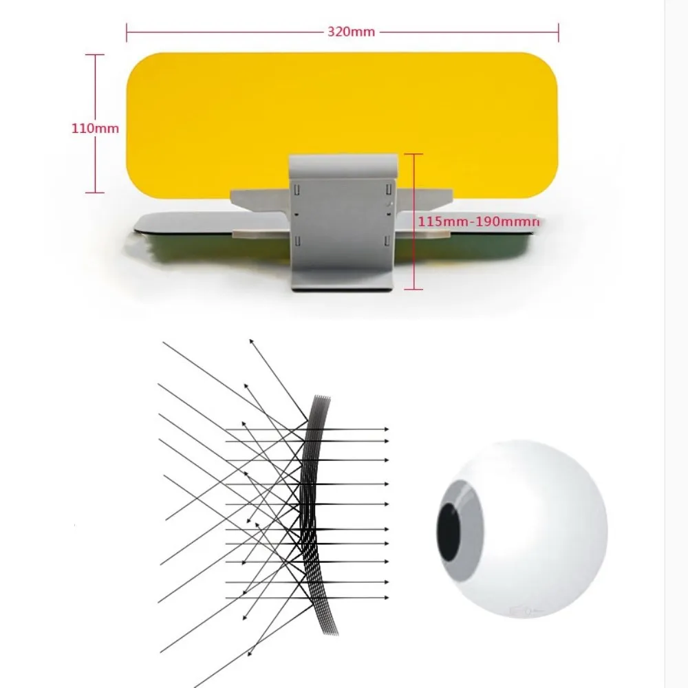 Счастливчика автомобильный солнцезащитный козырек ослепительно день Ночное видение анти-УФ Блок солнцезащитный козырек от солнца