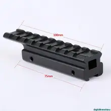 Горячая 11 мм до 20 мм Пикатинни Вивер рельс тактический прицел длинная подставка база для переходника