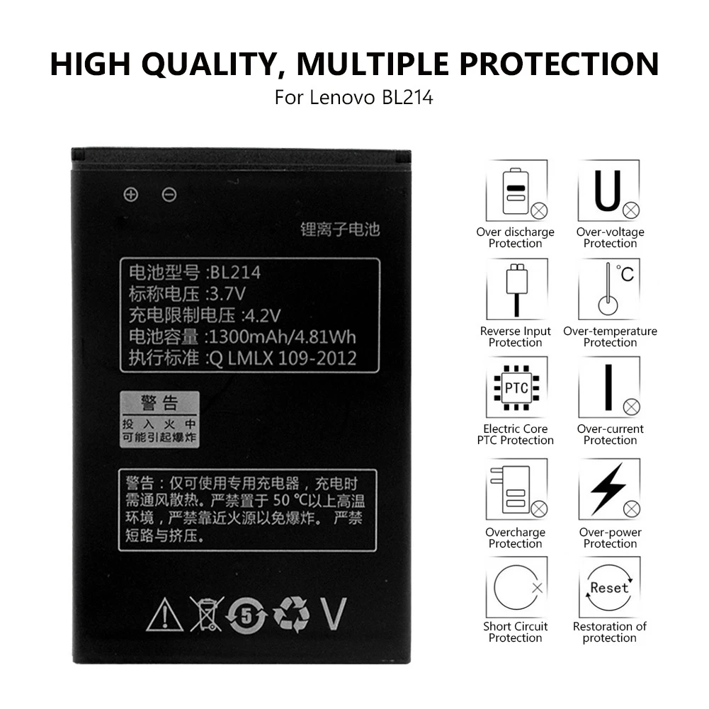 Аккумулятор BL214 для смартфона 1300 мАч Lenovo A316 A316I A360E A365E A66 Сменный аккумулятор