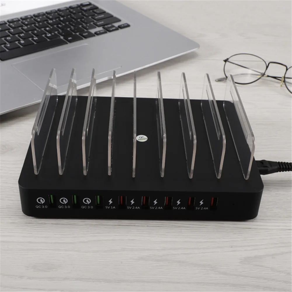 Fast Charger For Iphone Samsung 3 Ports Qc 3.0 Quick Charge Multi Usb Ports Charging Dock Station D