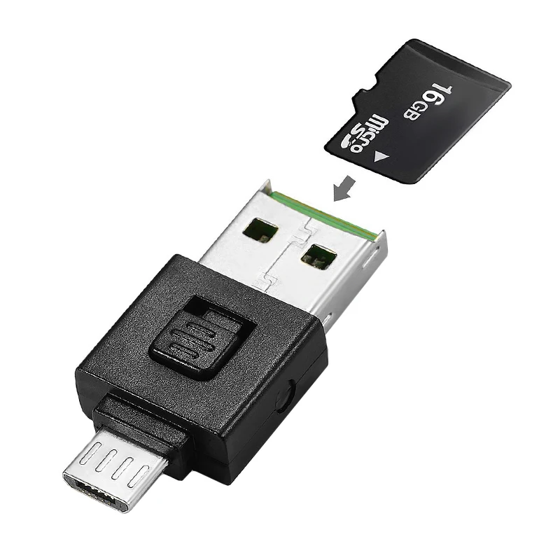 Rocketek high quality micro usb 2.0 multi memory otg phone card reader adapter for TF micro SD pc computer laptop accessories.