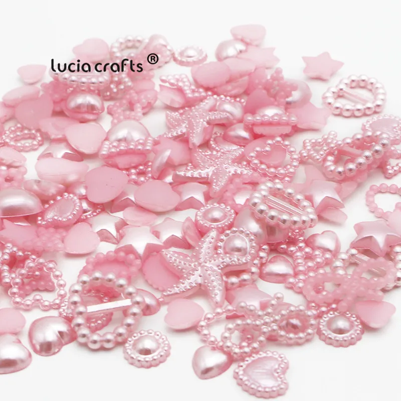 

20g,Approx100pcs 9-20mm Irregular Flatback Pearl Cabochon Assorted Styles DIY Art Decoration Accessory F0407