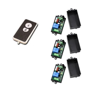 

New Style 1CH AC110V 220V RF Wireless Remote Control Switch3pcs Receiver Module with 1pcs Transmitter for Smart Home 315/433mhz