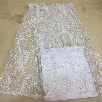 

African Lace Fabric High Quality 2019 French Net Lace Tulle Fabrics Embroidered lace Nigerian Lace Fabric for wedding xc81-65