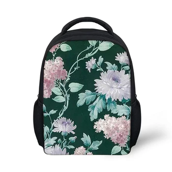 

Customized 3D Floral Print School Bags Backpack for Boys Vintage 12 Inch Toddler Kids SchoolBag Stylish School Bag Drop Shipping