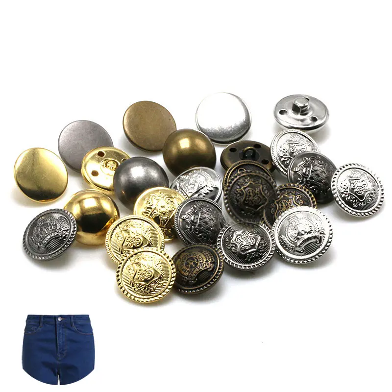 Sale 10PCS/Lot DIY Coat Golden Silvery Classic For Jeans Popular Clothing Accessories High Quality Bronze Button