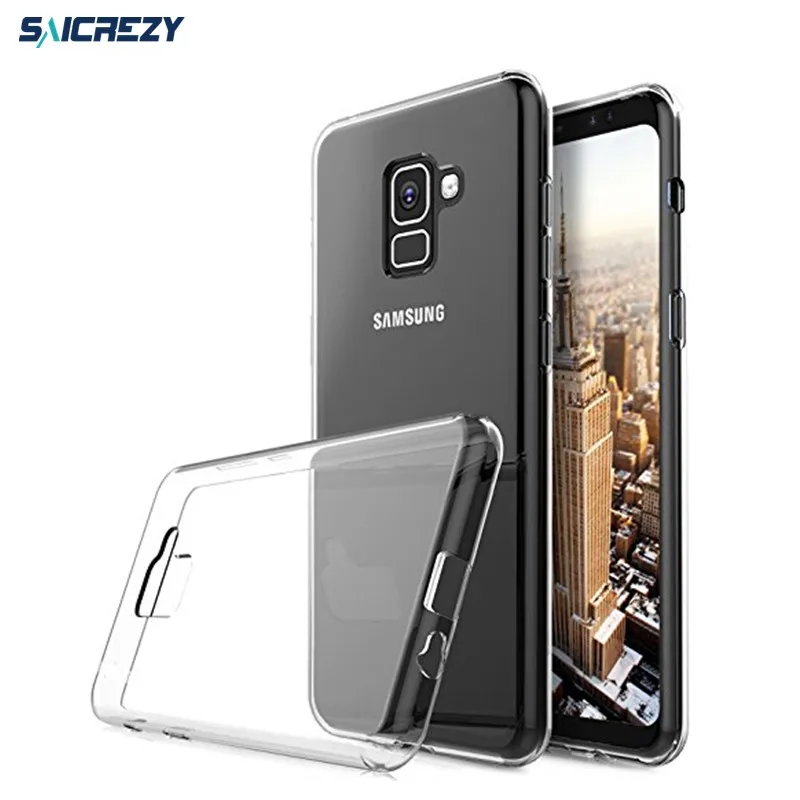 

Saicrezy for Samsung Galaxy A8 A8000 A8 2016 A810 A8 Plus 2018 A8 2018 Soft TPU Case Crystal Clear Transparent Shockproof Cover