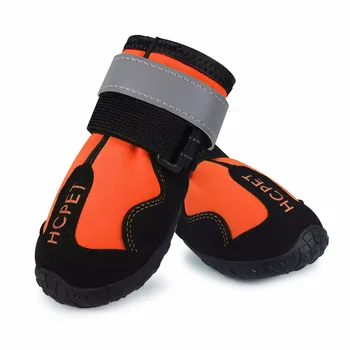 

Dog Shoes Water Resistant Dog Boots Anti-slip Snow Boots Warm Paw Protector for Medium to Large Dogs Labrador Husky Shoes 4 Pcs