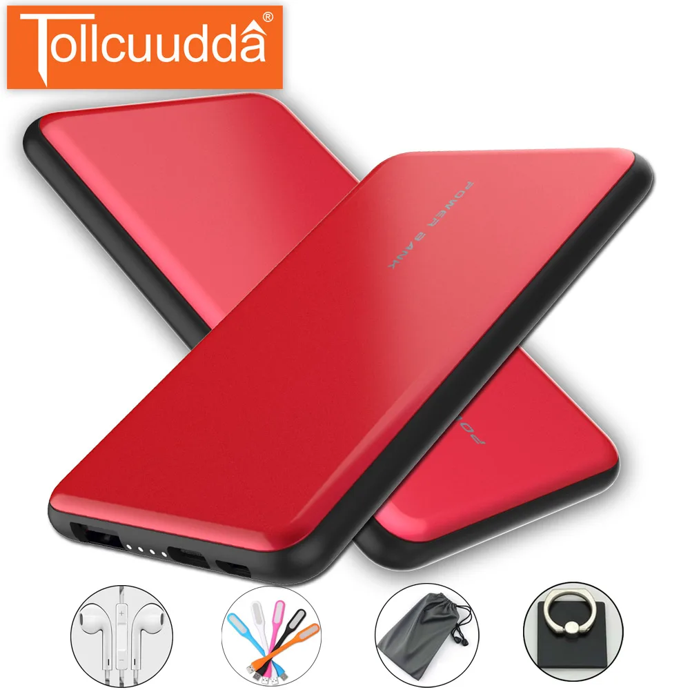 Tollcuudda 10000 мАч Портативный зарядки внешний батарея Powerbank Paverbank Аккумулятор для