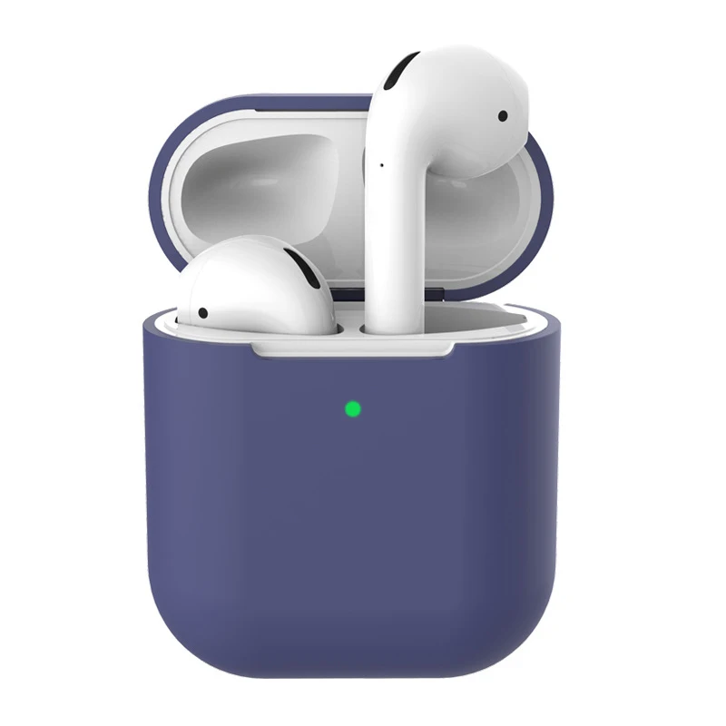 Карамельный цвет чехол s Чехол для наушников для airPods 2 Силиконовый мягкий чехол Беспроводная Bluetooth сумка для наушников для airPods защитный чехол - Цвет: 12