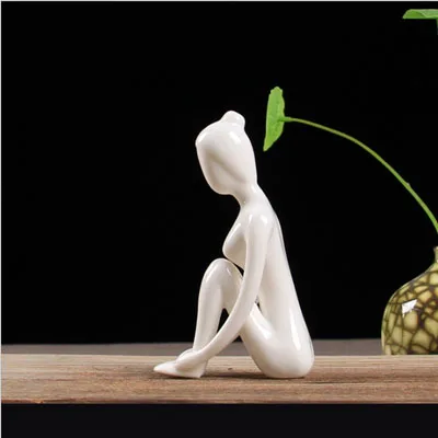 Ермакова фарфоровая керамическая поза для йоги фигурка Йога статуя медитация Йога Студия подарок украшение женская статуя - Цвет: Type Bb