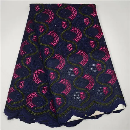 

New African lace fabric, high quality Swiss voile lace with stone dress