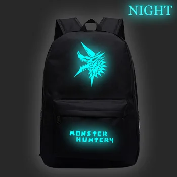 

Monster Hunter Men Women Luminous Backpack Galaxy Schoolbag Rucksack Laptop Book Satchel Hiking Bag for Teen Boys and Girls