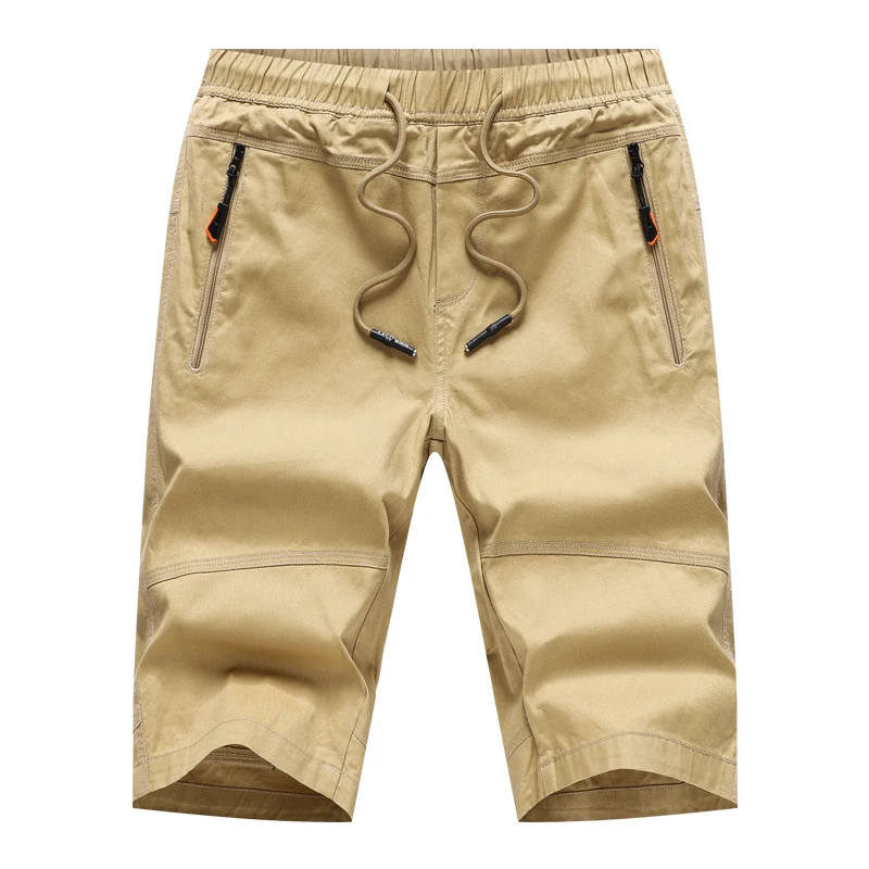 Однотонные мужские шорты 4XL летние резинка на талии мужские пляжные шорты однотонные хлопковые повседневные мужские шорты карманы homme брендовая одежда