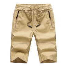 Однотонные мужские шорты 4XL летние резинка на талии мужские пляжные шорты однотонные хлопковые повседневные мужские шорты карманы homme брендовая одежда