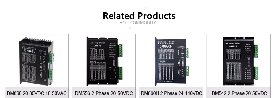 2-фазный шаговый мотор драйвер DM860H Вход Напряжение 24-110VDC 18V-80VAC матч с 57 86 шаговый двигатель Nema23 Nema 34