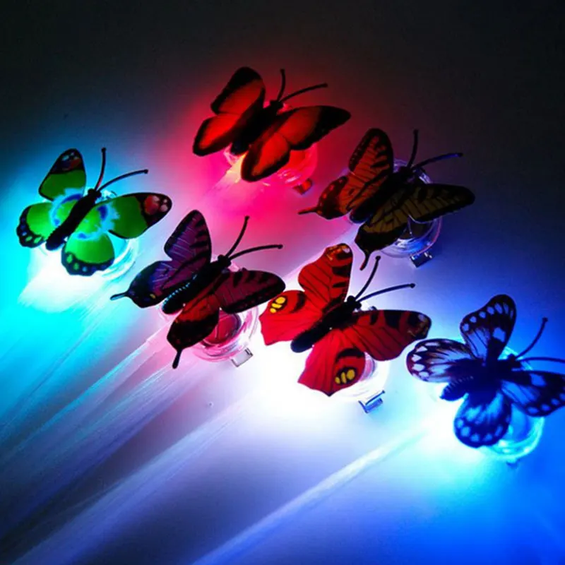 Светодиодный Aglimmer Красочные бабочки мигающие волосы оплетка для наращивания вспышки загорается