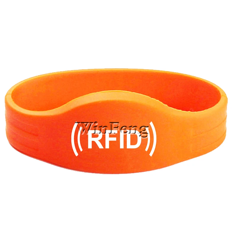 

100PCS/LOT Long Distance HF 13.56MHZ NFC NTAG213 Chip Tracking Wristband Silicone RFID Bracelet
