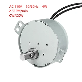 

Uxcell Hot Sale 1Pcs Synchronous Motor AC 110V 50/60Hz 2.5RPM CW/CCW Torque 4W Turntable Gear Box for Microwave Oven