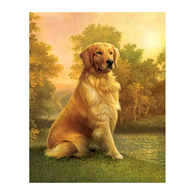 

5D ADORABLE GOLDEN RETRIEVER DIAMOND PAINTING FULL SQUARE DRILL