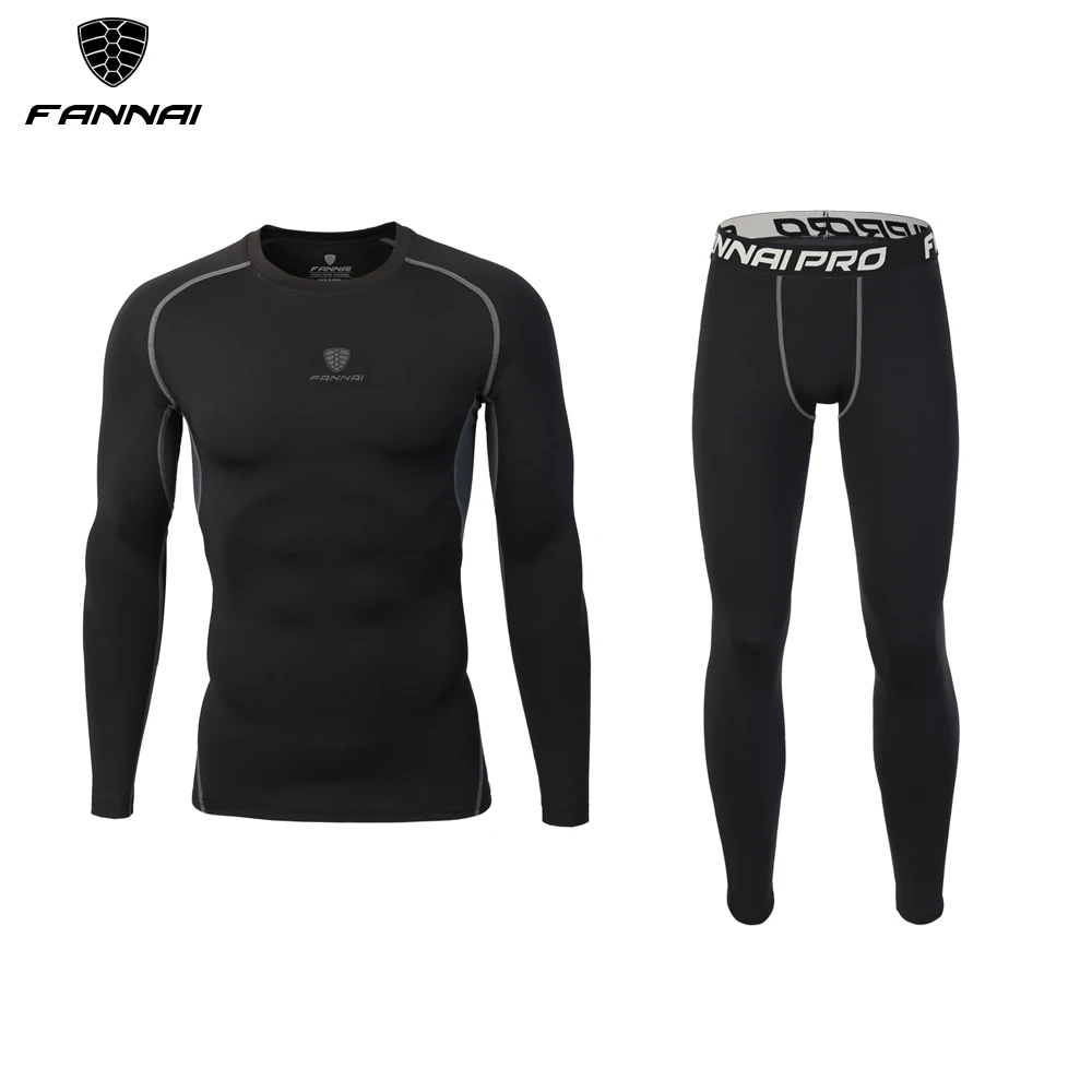 

2PCS New Men Two Pieces Set Tank Top + Short Compression Running Suits Men's Gym Fitness Tights Quick Dry Running T Shirt Shorts