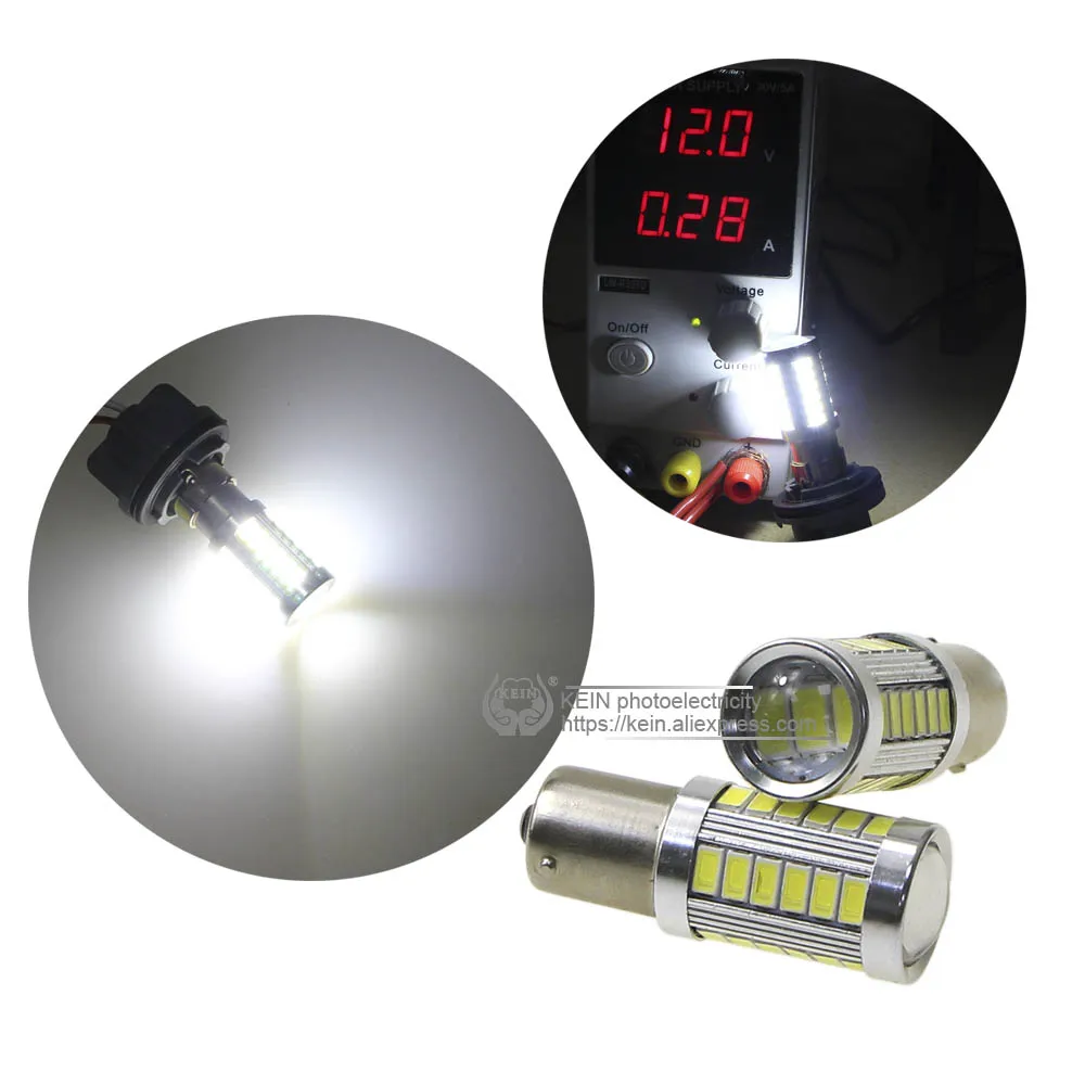 KEIN 2 шт. 1156 светодиодные p21w ba15s 33smd 5630 Светодиодные Автомобильные задние огни
