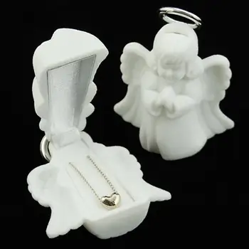 

Rings Necklace Display Box Jewelry Container Angel Pattern Mini Storage Case hot