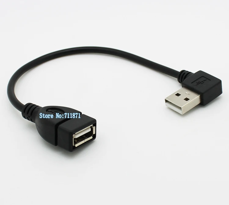 Male to Female USB2.0 Cable 90 degree Right turn USB Line USB Male