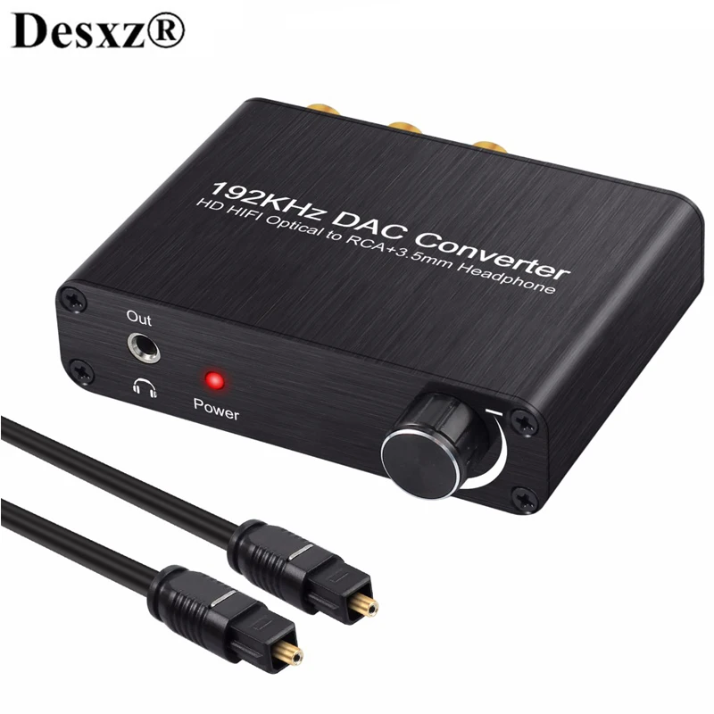 

DAC Converter Digital Audio DTS AC-3 to 5.1 CH Analog Decoder Optical Fiber SPDIF Coaxial to RCA 3.5mm Jack Converter Adapter