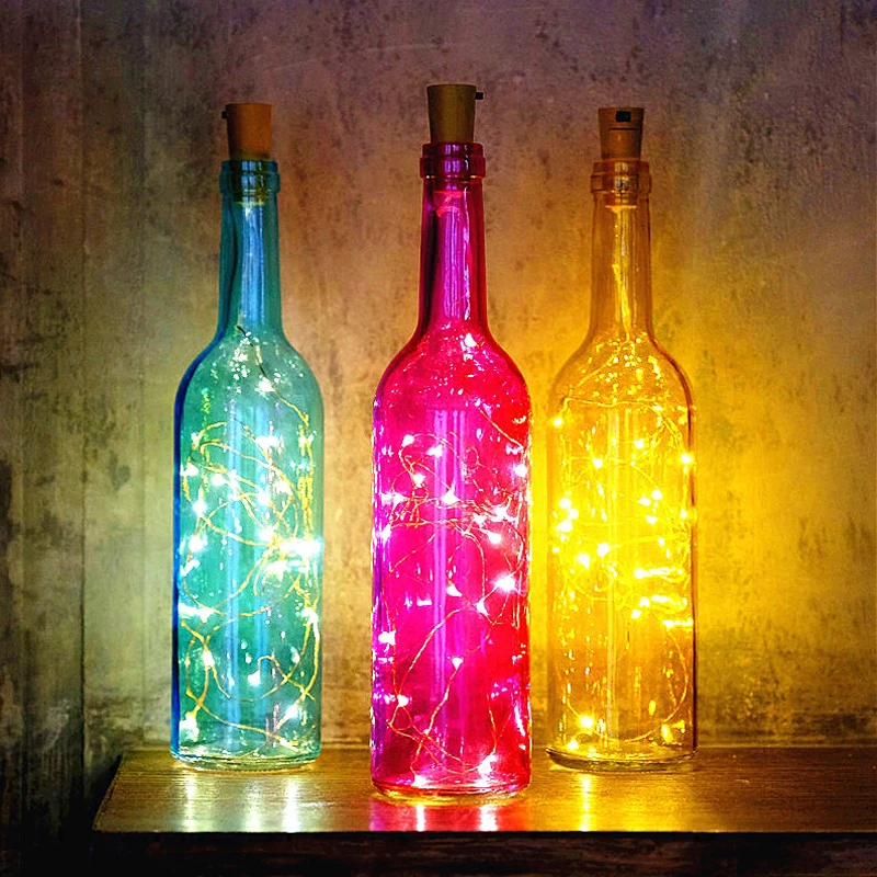 

8 Modes Wine Bottle Twinkle Lights with Cork Decorative LED Wire Glass Jar Fairy String LED Lights for Party Wedding Decor
