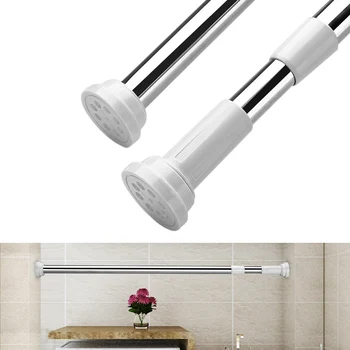 

Spring Loaded Telescopic Rods Adjustable Rail Poles Clothes Wardrobe Tension Rail Pole Rods Hogard OC09