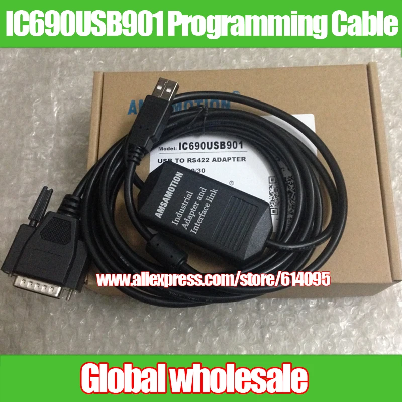 1 x USB IC690USB901 GE90 PLC Programming Cable For GE Fanuc SNP 90/30 Micro 