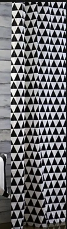 Top Finel, черно-белая полоска, печать, занавеска, панель для гостиной, спальни, маленькие треугольные затемненные занавески, s занавески, оконная панель - Цвет: 50 percent shading