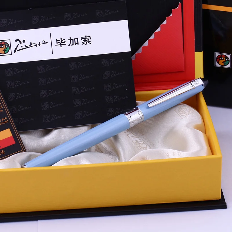 Picasso-Pimio-605-Luxury-Black-and-Silver-Clip-0-5mm-Iridium-Nib-Metal-Fountain-Pen-with(7)