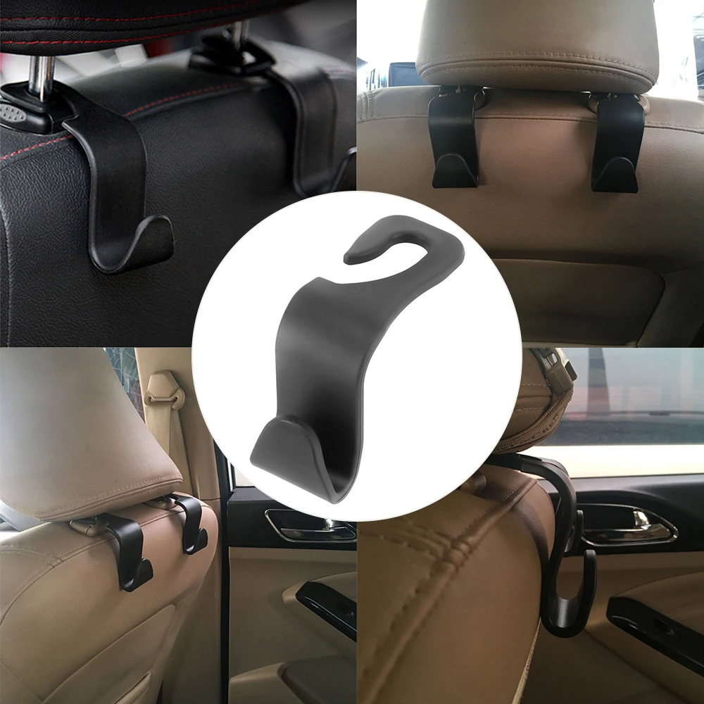 

4Pcs/lot Universal Car Seat-Back Hooks Auto Fastener Clip Vehicle Headrest Hanger Accessories Car-styling Stowing Tidying