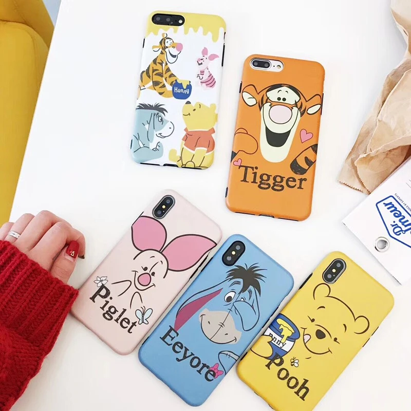 

Minnie Mickey Super Cute Donald Duck Winnie Pooh Tigger Piglet soft case for iphone 6 6s 7 8 plus X XR XS MAX cover Fundas
