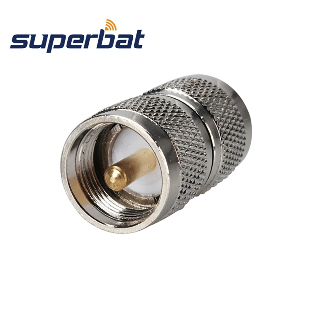 Superbat 5 pcs UHF RF Adapter UHF Male Plug to UHF Plug Straight Free