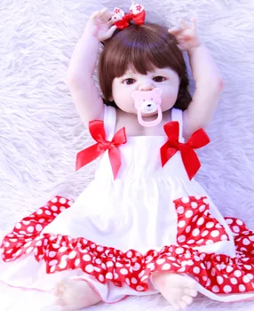 

23" Full Silicone Body Reborn babies newborn lol reborn lol toys simulation adorable toddler dolls kids birthday gifts